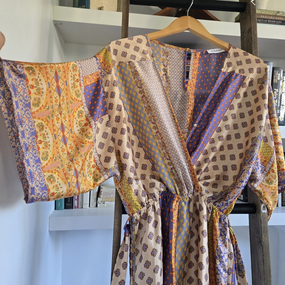 Bohemian Patchwork Kimono Jumpsuit Wornbyana